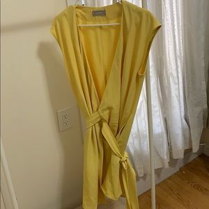 Everlane Yellow Wrap Dress